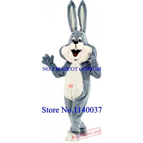 Anime Cosplay Costumes New Long Ear Grey Rabbit Mascot Costume