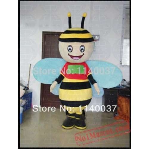 Blue Wing Honey Bee Mascot Costume