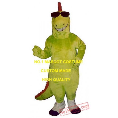 Cool Green Dragon Mascot Costume