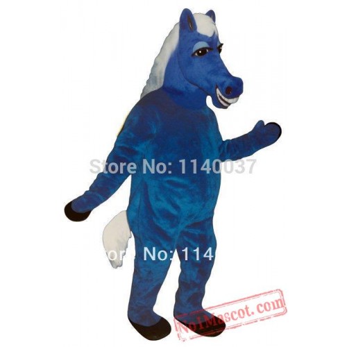 Blue Horace Horse Mascot Costume