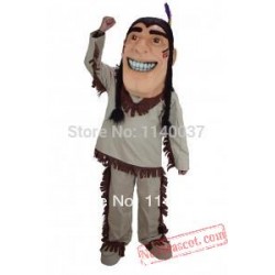 Mascot Happy Brave Indian Mascot Costume