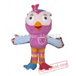 Pink Owl Mascot Costume