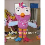 Pink Owl Mascot Costume