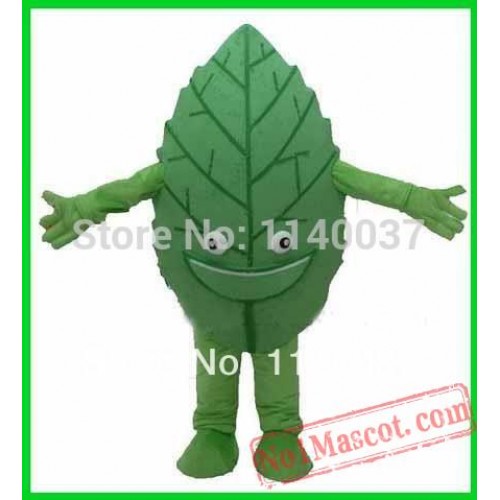 Green Tea Green Leaf Mascot Costume