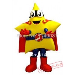 Yellow Super Star Mascot Costume