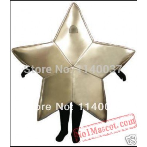 Golden Super Star Mascot Costume