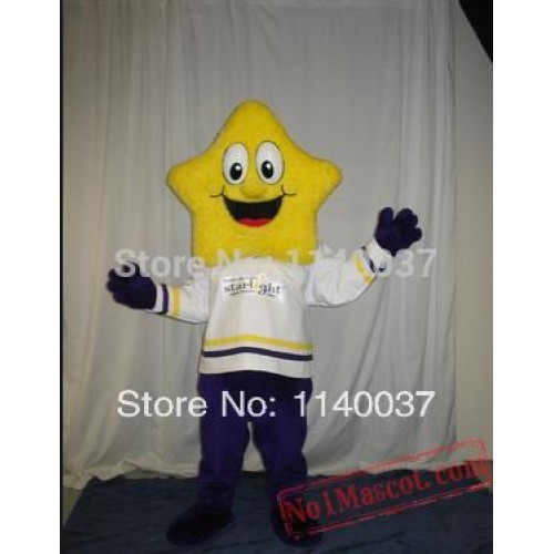 Comic Yellow Star Mascot Costume